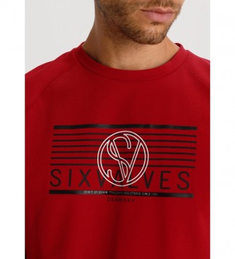 Six Valves T-shirt  Rangla Pique Grafica red