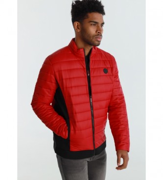 Six Valves Quilted Jacket red