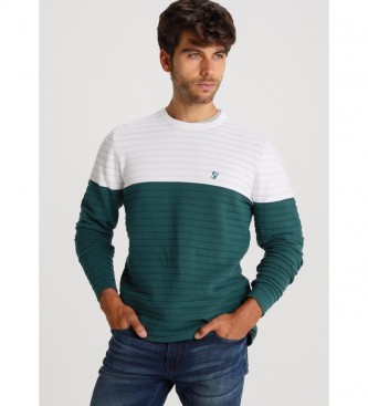 Six Valves Otoman Rib Bicolor Sweater