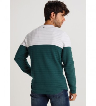 Six Valves Otoman Rib Bicolor Sweater