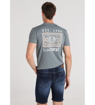 Six Valves Denim Bermuda Shorts Regular fit blau