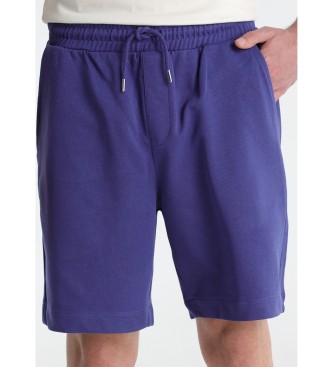 Six Valves Frotteestrickshorts blau