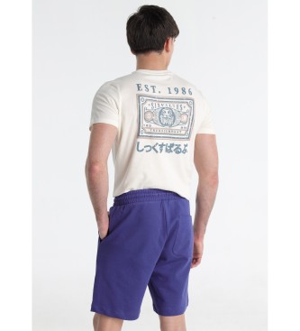 Six Valves Frotteestrickshorts blau