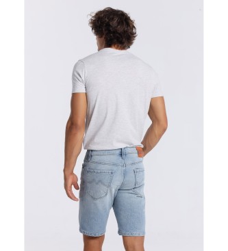 Six Valves Bermuda kratke hlače iz džinsa: Nebo modra polknjiga