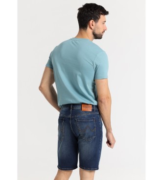 Six Valves Slim Bermuda Jeans - Medium Midja Medium Marinbl