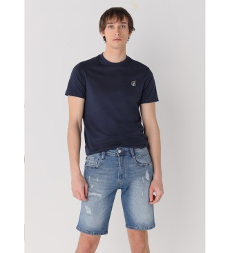 Six Valves Kratke hlače iz džinsa bermude rednega kroja - Half Box blue