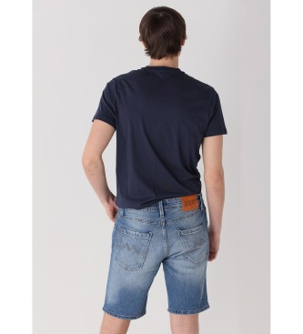 Six Valves Kratke hlače iz džinsa bermude rednega kroja - Half Box blue