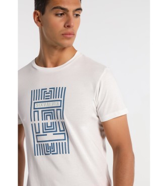 Six Valves Grafisk T-shirt hvid