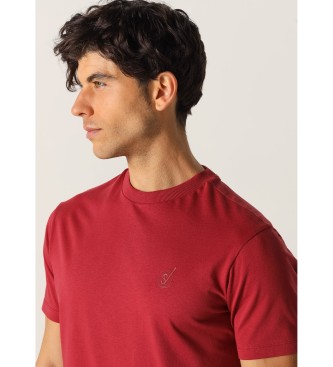 Six Valves Basic-T-Shirt mit kurzen rmeln rot