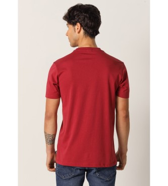 Six Valves Basic-T-Shirt mit kurzen rmeln rot