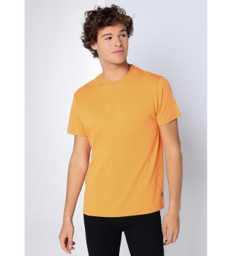 Six Valves T-shirt orange basique  manches courtes