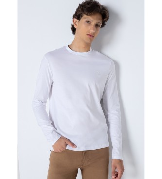 Six Valves Basic T-shirt met lange mouwen wit