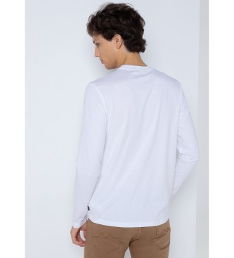 Six Valves Basic T-shirt met lange mouwen wit