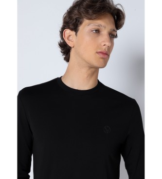 Six Valves T-shirt basique  manches longues noir