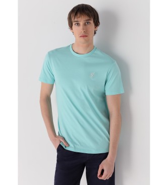 Six Valves Trkisfarbenes Kurzarm-T-Shirt