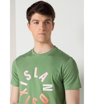 Six Valves Groen T-shirt met korte mouwen
