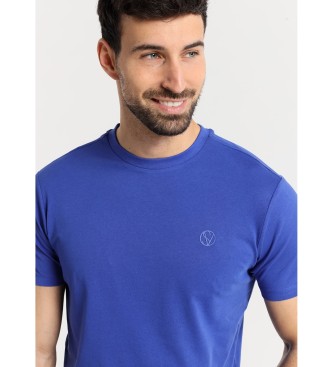 Six Valves Basic short-sleeved T-shirt with round neck blue