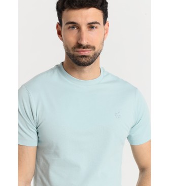 Six Valves Kortrmet basis-T-shirt med rund hals grn