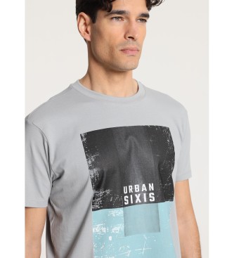 Six Valves Short sleeve T-shirt with rectangular graphic design