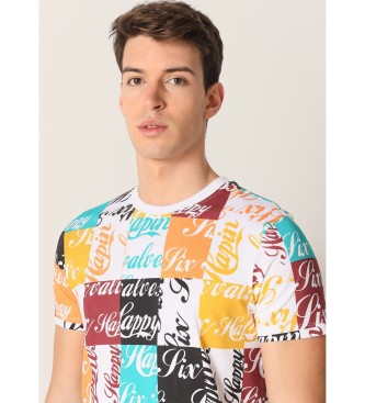 Six Valves Mehrfarbig bedrucktes Kurzarm-T-Shirt