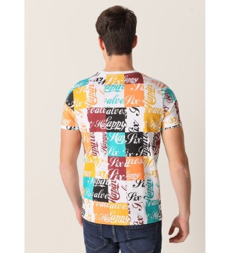 Six Valves Mehrfarbig bedrucktes Kurzarm-T-Shirt