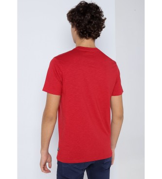 Six Valves T-shirt a maniche corte con stampa sfumata rossa
