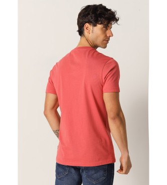 Six Valves Grafisches Kurzarm-T-Shirt rot
