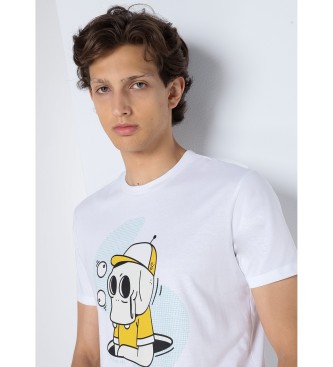Six Valves T-shirt met grafische korte mouwen wit