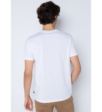 Six Valves T-shirt grfica de manga curta branca