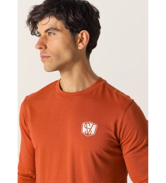 Six Valves Grafična majica z dolgimi rokavi rdeča