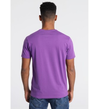 Six Valves T-shirt basique à manches courtes de couleur lilas