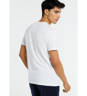 Six Valves T-shirt basic manica corta bianca