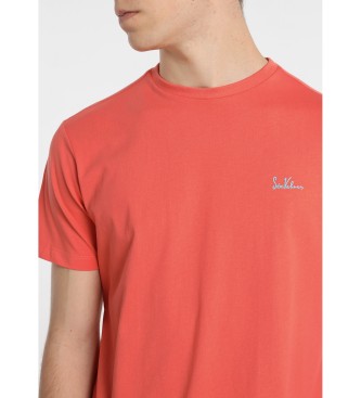 Six Valves Basic T-shirt Kleuren Logo | Comfort Oranje