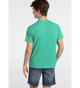 Six Valves T-shirt bsica Cores Logotipo verde