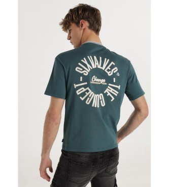 Six Valves Koszulka z grafiką na plecach w kolorze zielonym