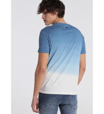 Six Valves Deep Dye Water T-shirt blue
