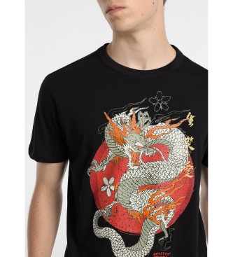 Six Valves T-shirt do Dragão Geiko preta