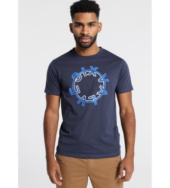 Six Valves T-Shirt graphique à manches courtes bleu pierre marine