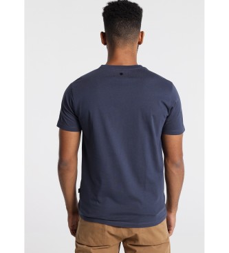 Six Valves T-shirt manica corta con grafica Stone blu navy