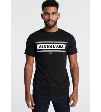 Six Valves T-shirt a maniche corte con grafica di marca nera
