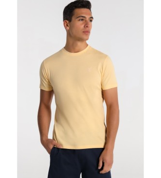 Six Valves T-shirt gialla con logo