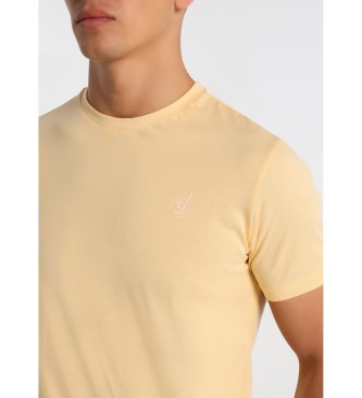Six Valves T-shirt jaune avec logo
