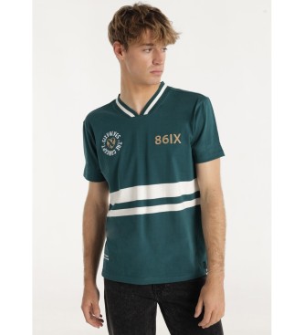 Six Valves T-shirt de futebol retro verde