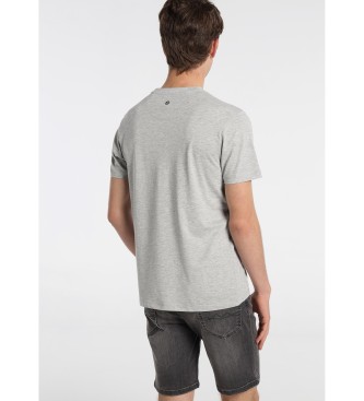 Six Valves T-shirt confort en jean Tropical Water gris
