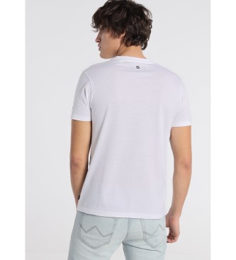 Six Valves T-Shirt en jean Eau Tropicale Blanc