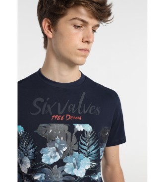 Six Valves T-Shirt en jean Eau Tropicale Bleu