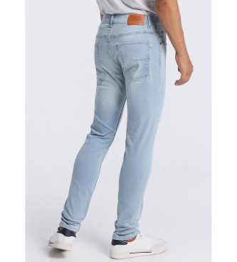Six Valves Jeans : Medium Box - Super Skinny Hemelsblauw