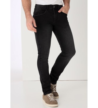 Six Valves Slim fit jeans sort