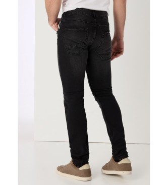 Six Valves Slim fit jeans sort