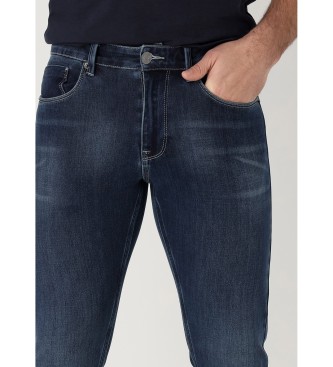 Six Valves Jeans bielastici blu